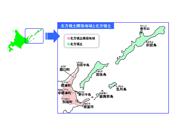 北方領土隣接地域と北方領土