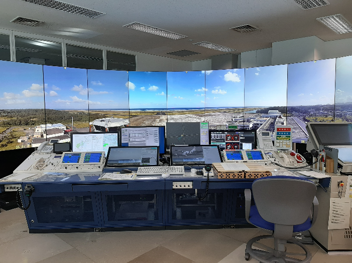 Large displays and operational console (Naha FSC)