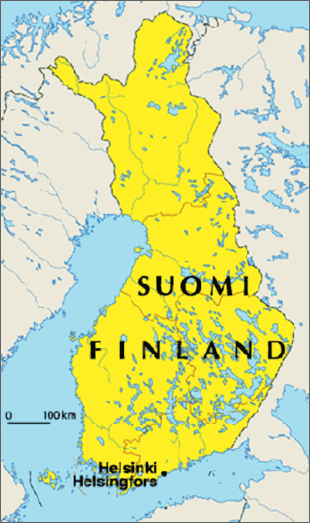 フィンランド地図