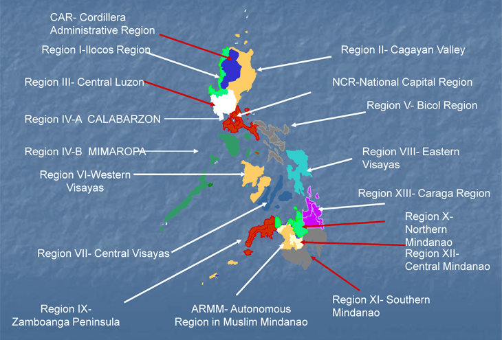 My Homeworks: Mapa ng Pilipinas at 17 na Rehiyon