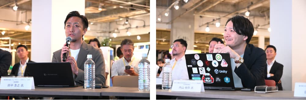 東急株式会社 フューチャー・デザイン・ラボ 総括課長 田中 浩之氏（左）、国土交通省 総合政策局 モビリティサービス推進課 総括課長補佐 内山 裕弥氏（右） イメージ画像