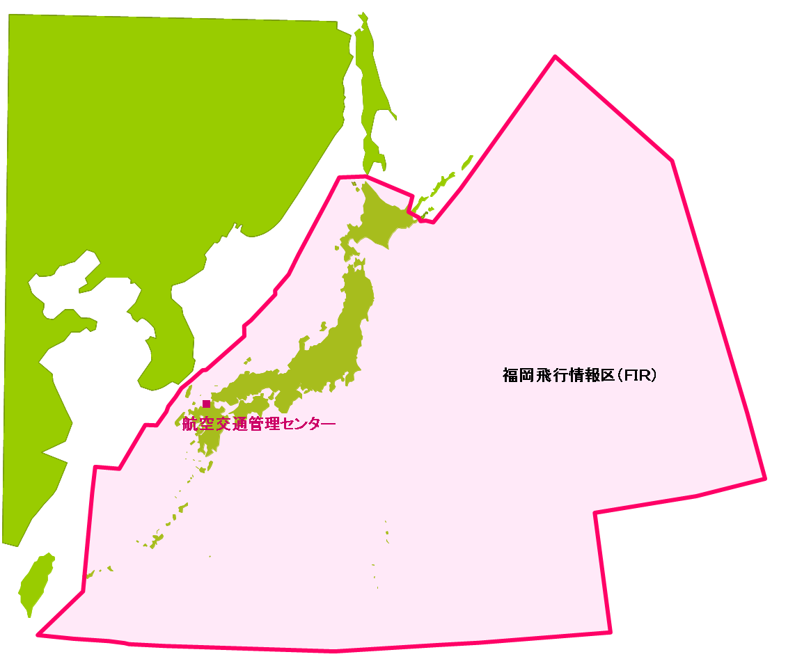 写真：ATMCが全体を管理する福岡飛行情報区