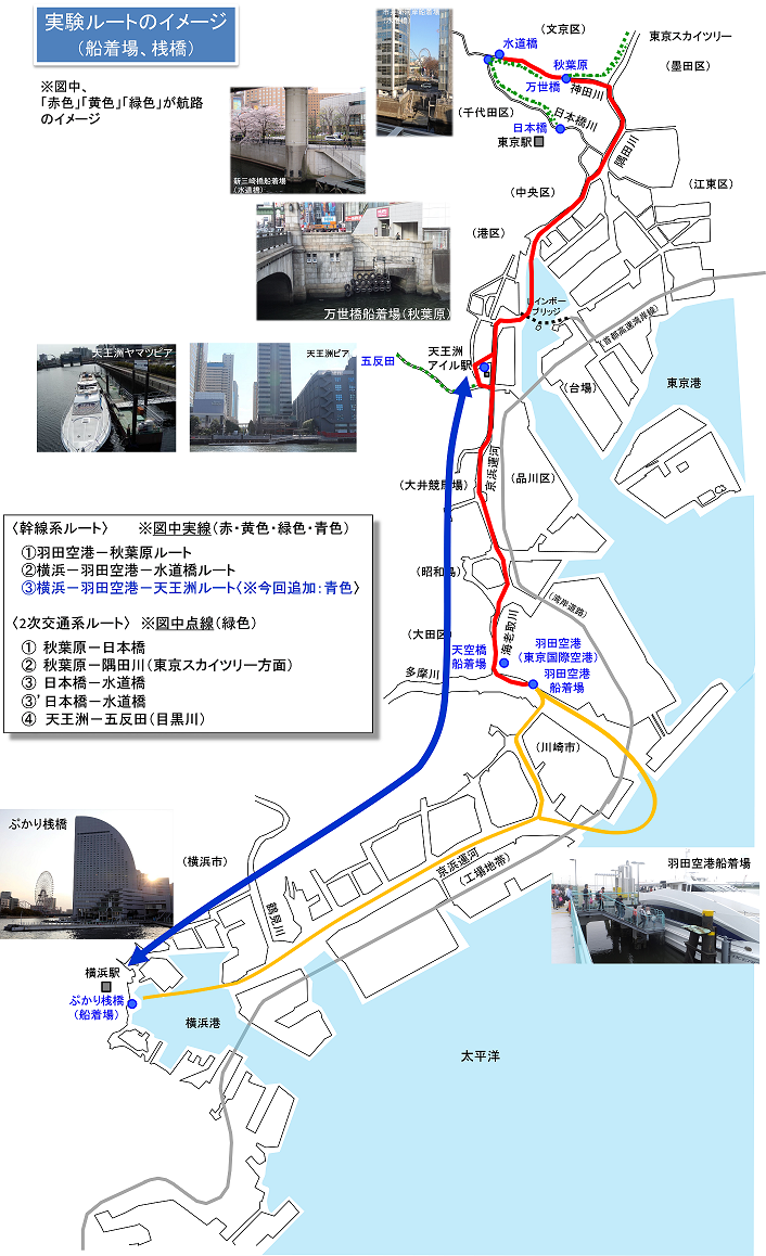 報道発表資料 舟運社会実験 新船で行く 横浜 羽田 天王洲 コースを新たに設定します 国土交通省