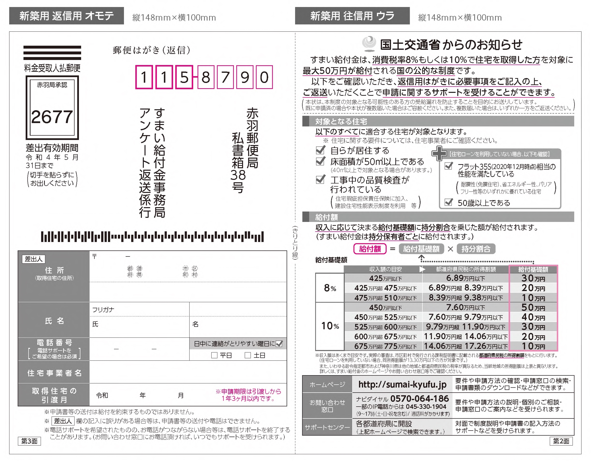 給付 金 条件 すまい