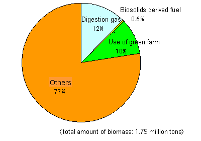 Use of biomass within sewage sludge (Year 2006)
