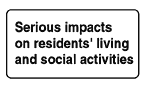 Serious impacts on residents' living and social activities