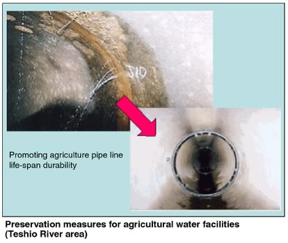 Preservation measures for agricultural water facilities (Teshio River area)