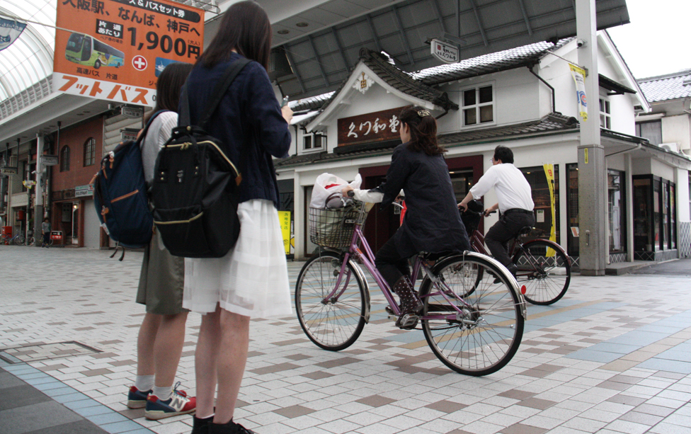 商店街調査のようす（2015年当時）