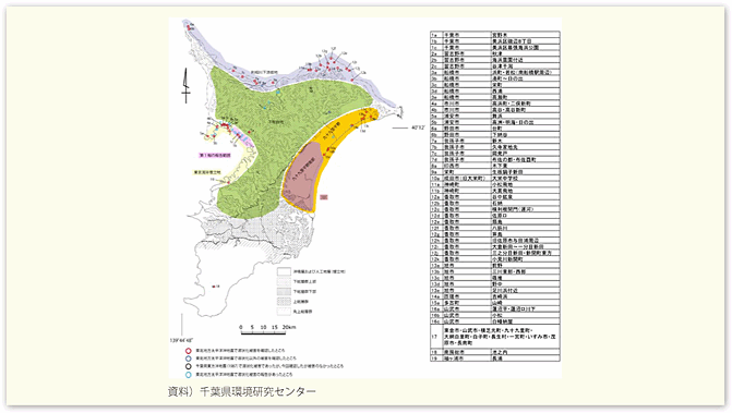 図表30　東日本大震災における液状化による被害箇所（千葉県の例）