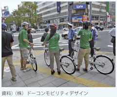 自転車ルール遵守に向けた街頭啓発の様子