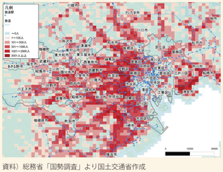 図表95　東京圏における若者人口の社会増減（1985年10代→1995年20代）