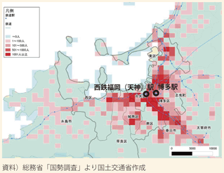 図表111　福岡都市圏における若者人口の社会増減（1985年10代→1995年20代）