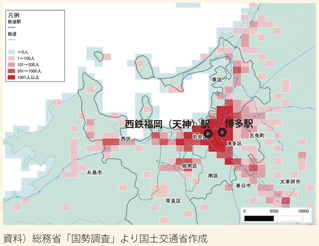 図表112　福岡都市圏における若者人口の社会増減（2000年10代→2010年20代）