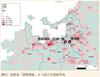 図表114　福岡都市圏における若者人口の社会増減（2000年20代→2010年30代）