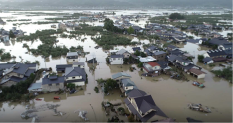 図表Ⅰ-1-1-23 令和元年東日本台風による被害（長野県長野市の住宅浸水状況）