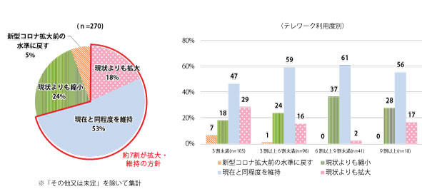 図表Ⅰ-2-3-10 今後のテレワーク利用方針