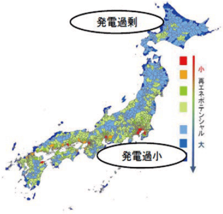 図表Ⅰ-2-1-43 再生可能エネルギーの発電ポテンシャルの地域差