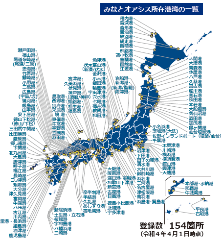 図表Ⅱ-4-2-5 みなとオアシス全国マップ
