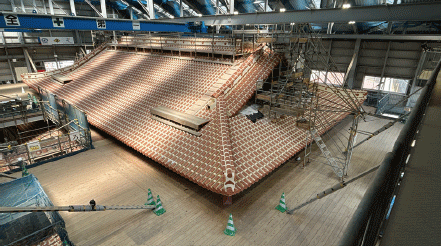 首里城正殿復元の様子（2025年３月時点）