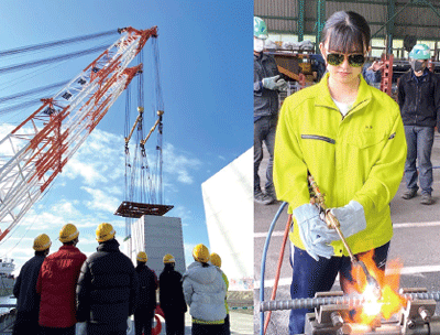 現場見学・技術体験の様子