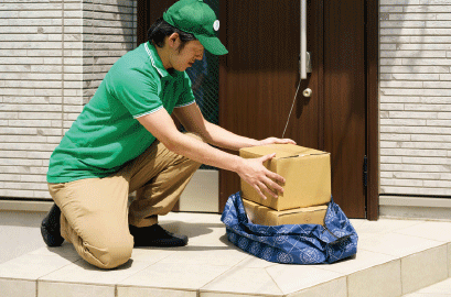 置き配による再配達削減の取組