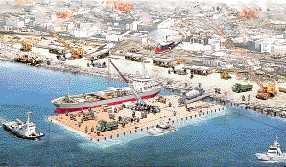 浮体式防災基地の災害時利用想定図