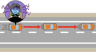 図：ドライバーに不調があった際に停車させるイメージ