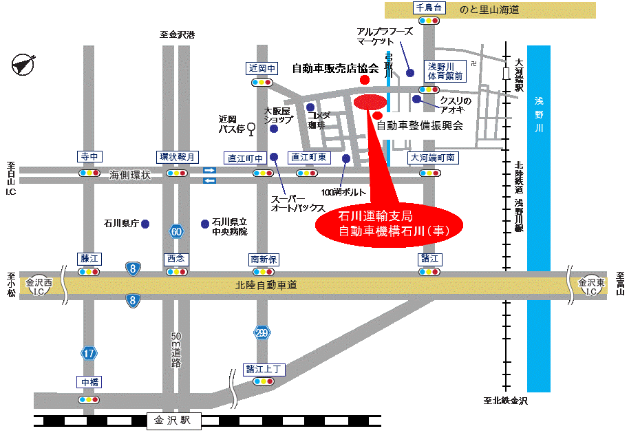 石川運輸支局地図
