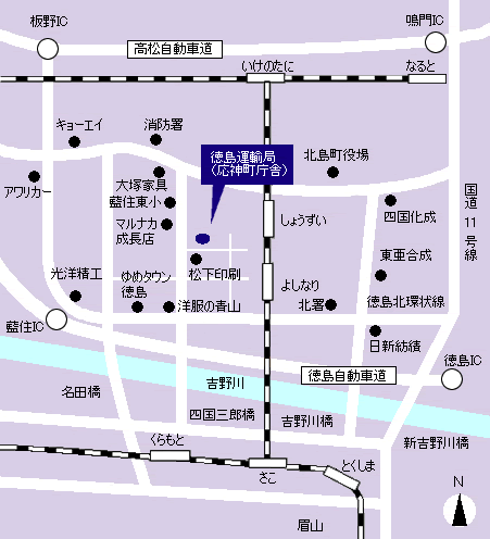 徳島運輸支局地図