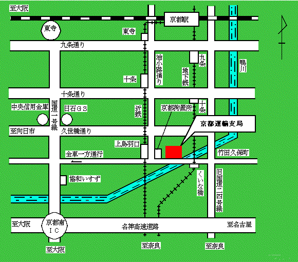京都運輸支局地図