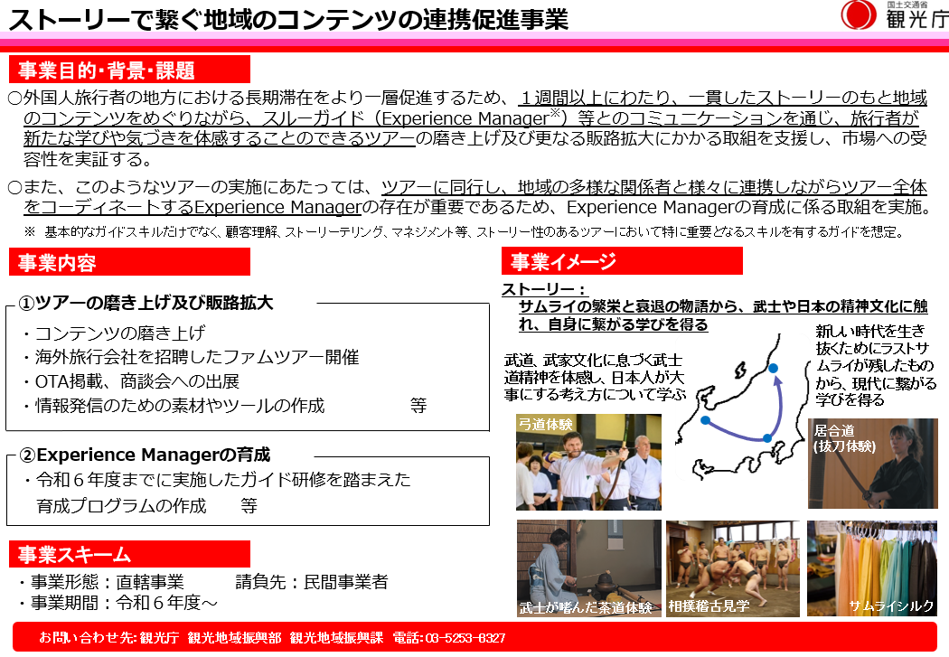 ストーリーで繋ぐ地域のコンテンツの連携促進事業