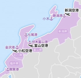 北陸エリア地図