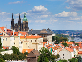 チェコ共和国フラッチャニ地区からのプラハ市内の眺め
