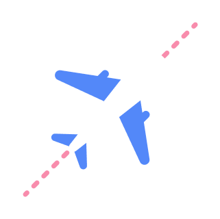 飛行経路 イラスト