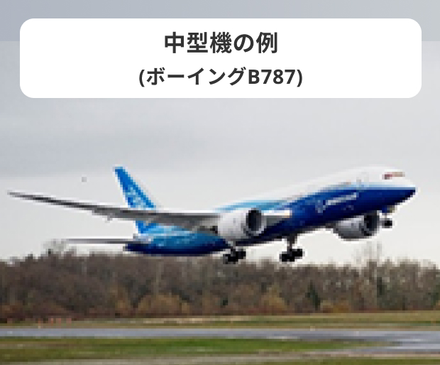 中型機の例 (ボーイングB787)