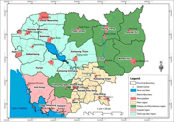 Regions, provinces, municipalities, and some major topographic features