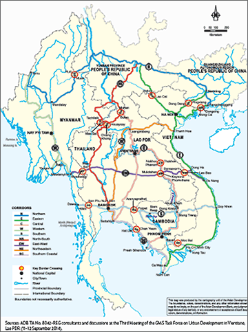 大メコン圏経済回廊および国境重点地域