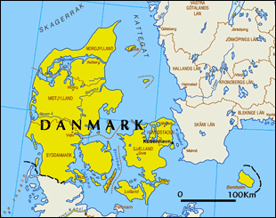 Map of Denmark