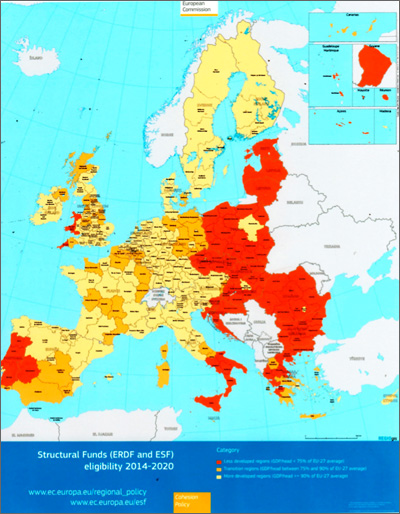 Applied areas of Cohesion Policy 2014-2020