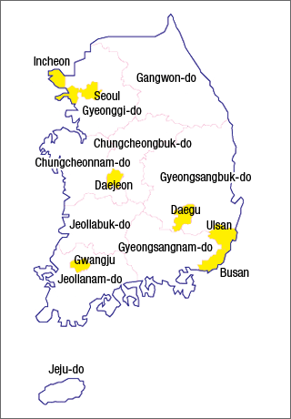 Map of Korea