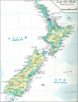 Map of New Zealand