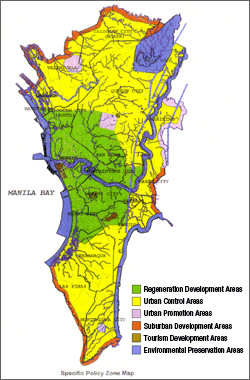 Zoning map of Metro Manila