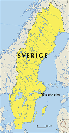 Map of Sweden