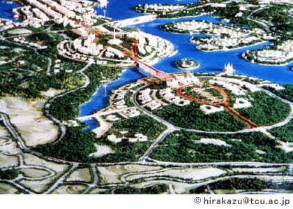 プトラジャヤのマスタープラン「庭園都市」のイメージ図