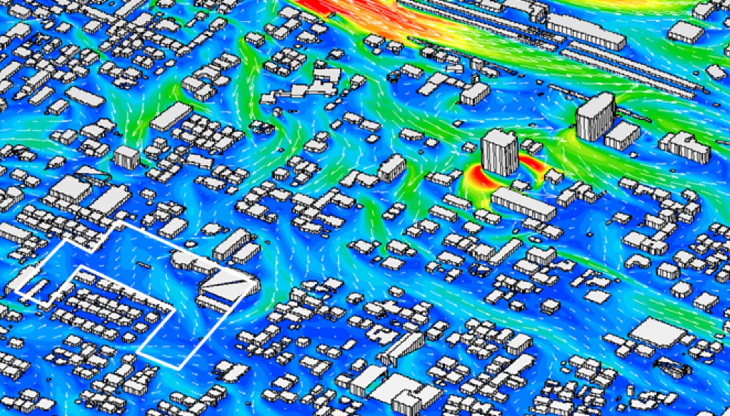 風・温熱環境シミュレーションを活用したスマートタウン適地選定