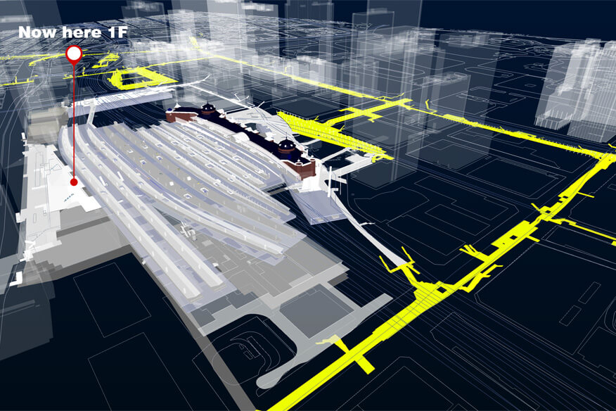 地下街データを活用したナビゲーションシステム
