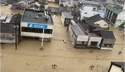 熊本県人吉市で起こった大規模な水害