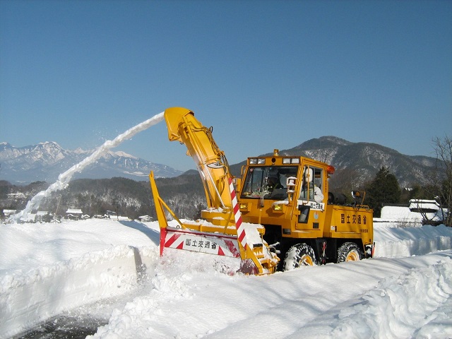山梨県 県道23号における除雪の状況（２）