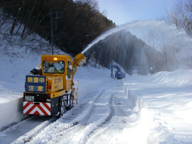 国道358号における除雪の状況