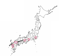 図　高潮発生しやすい地域